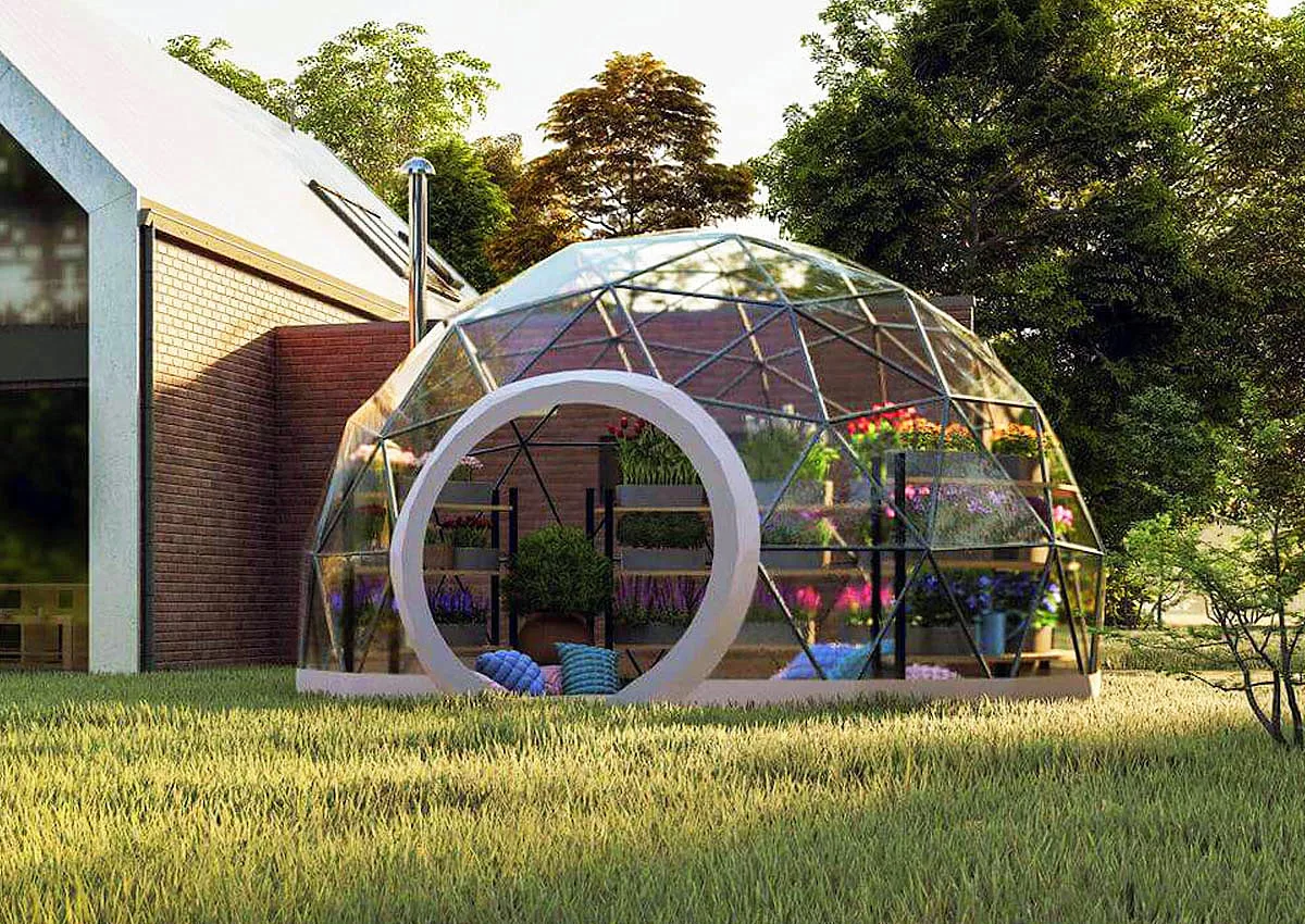 Greenhouse domes. Geodesic domes for sale.