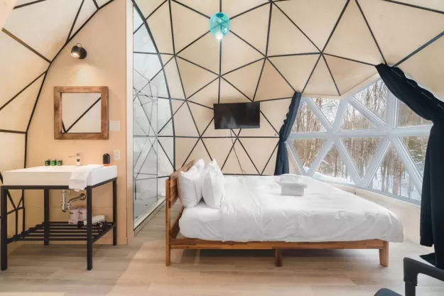 wood geodesic dome